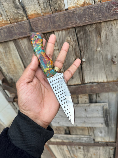 Rasp Tool Steel Resin Cowboy Knife by Texan Knives, view 2