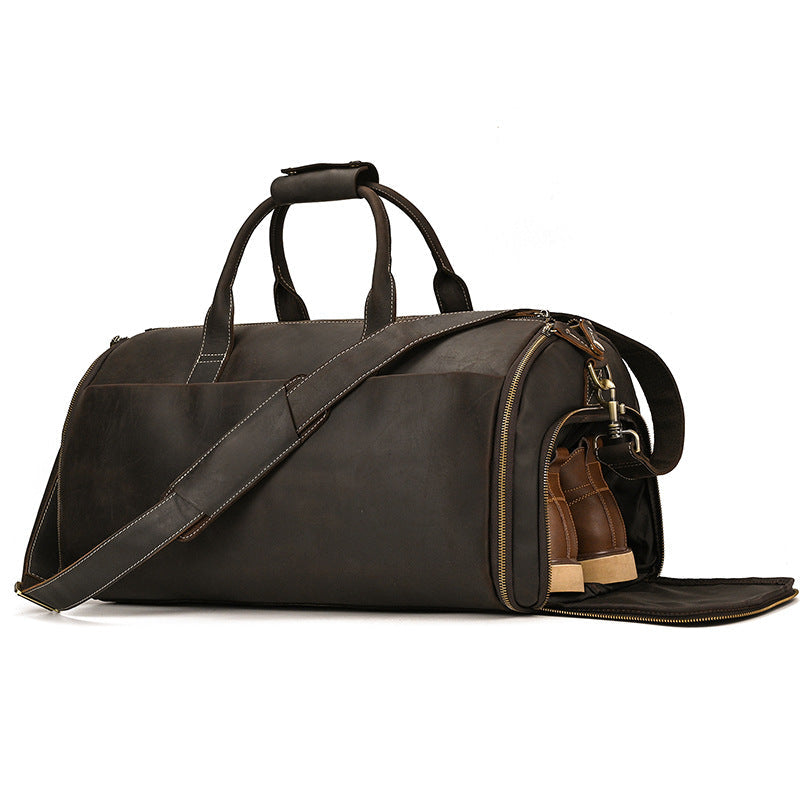 The Convertible Leather Garment Weekender, view 2