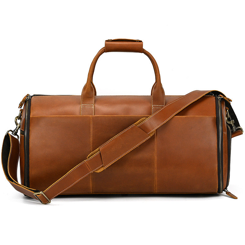 The Convertible Leather Garment Weekender, view 11