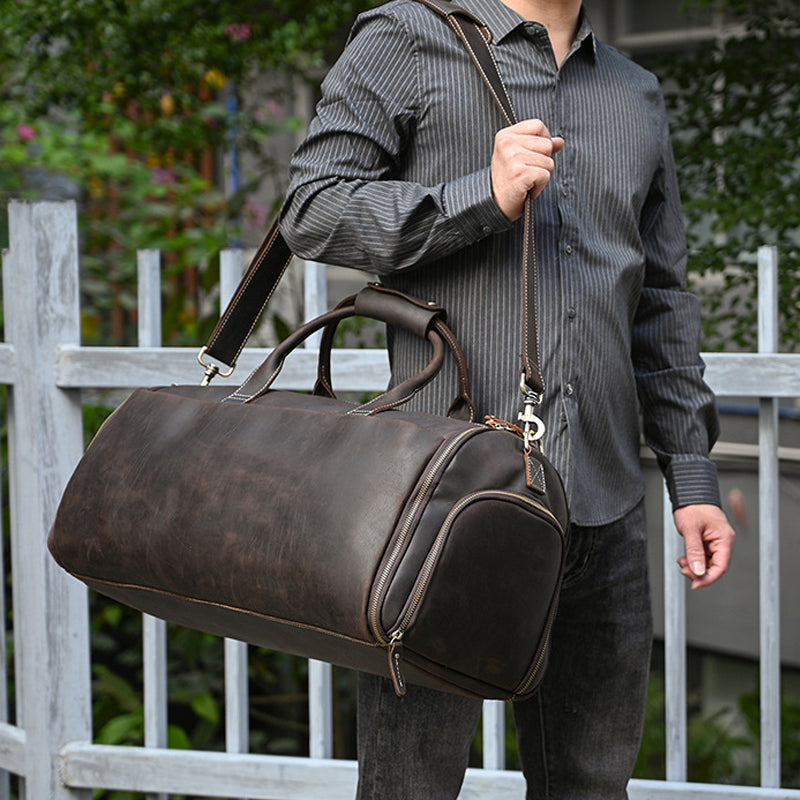 The Convertible Leather Garment Weekender, view 4