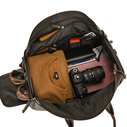 The Convertible Leather Garment Weekender, view 8