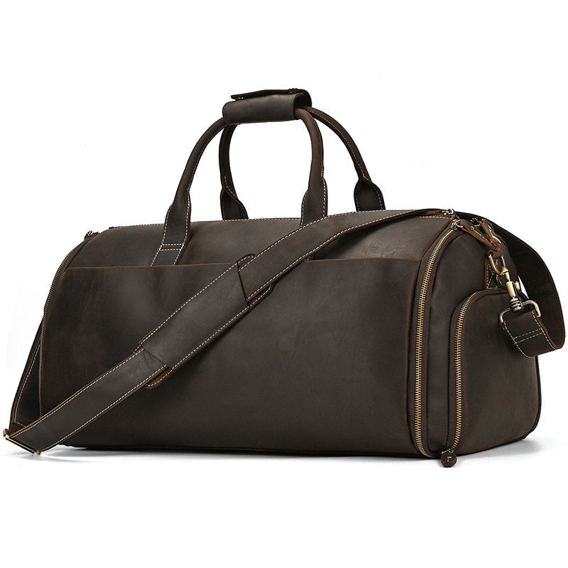 The Convertible Leather Garment Weekender, view 10