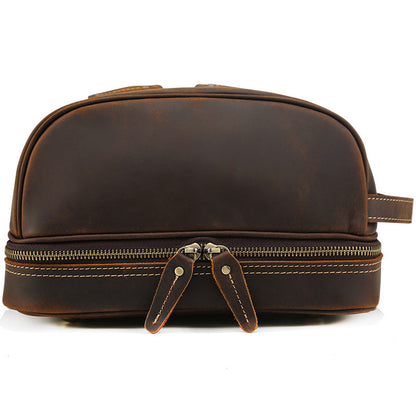 The Full-Grain Leather Wash Bag