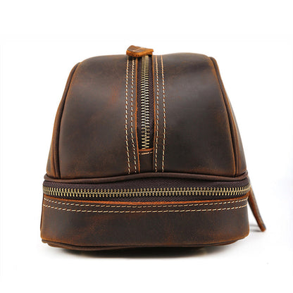 The Full-Grain Leather Wash Bag, view 9