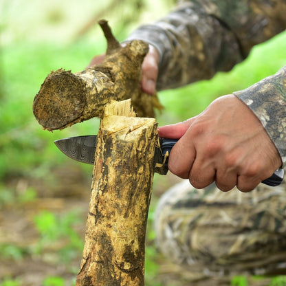 The G10 Handle Damascus Hunting Knife | Texan Knives