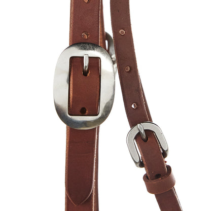 Double Buckle Harness Leather Browband Headstall, view 3