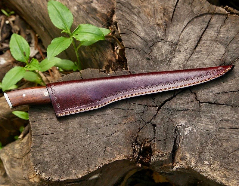 The Rosewood Steel Bolster Fillet Knife | Texan Knives
