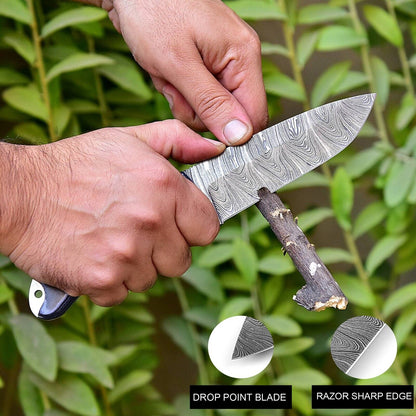 The G10 Handle Damascus Hunting Knife | Texan Knives