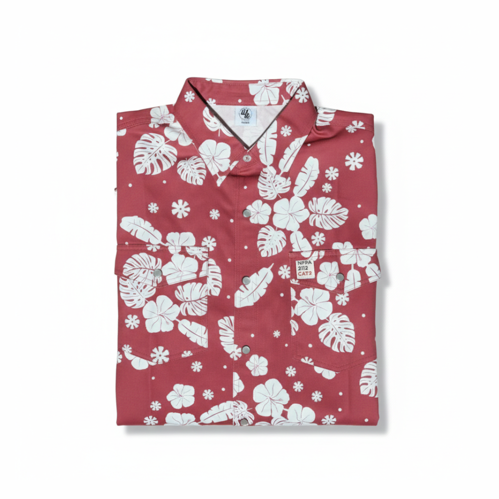 The Hawaiian Print FR Pearl Snap | WoahBros