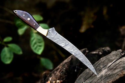 The Rosewood Brass Bolster Fillet Knife | Texan Knives