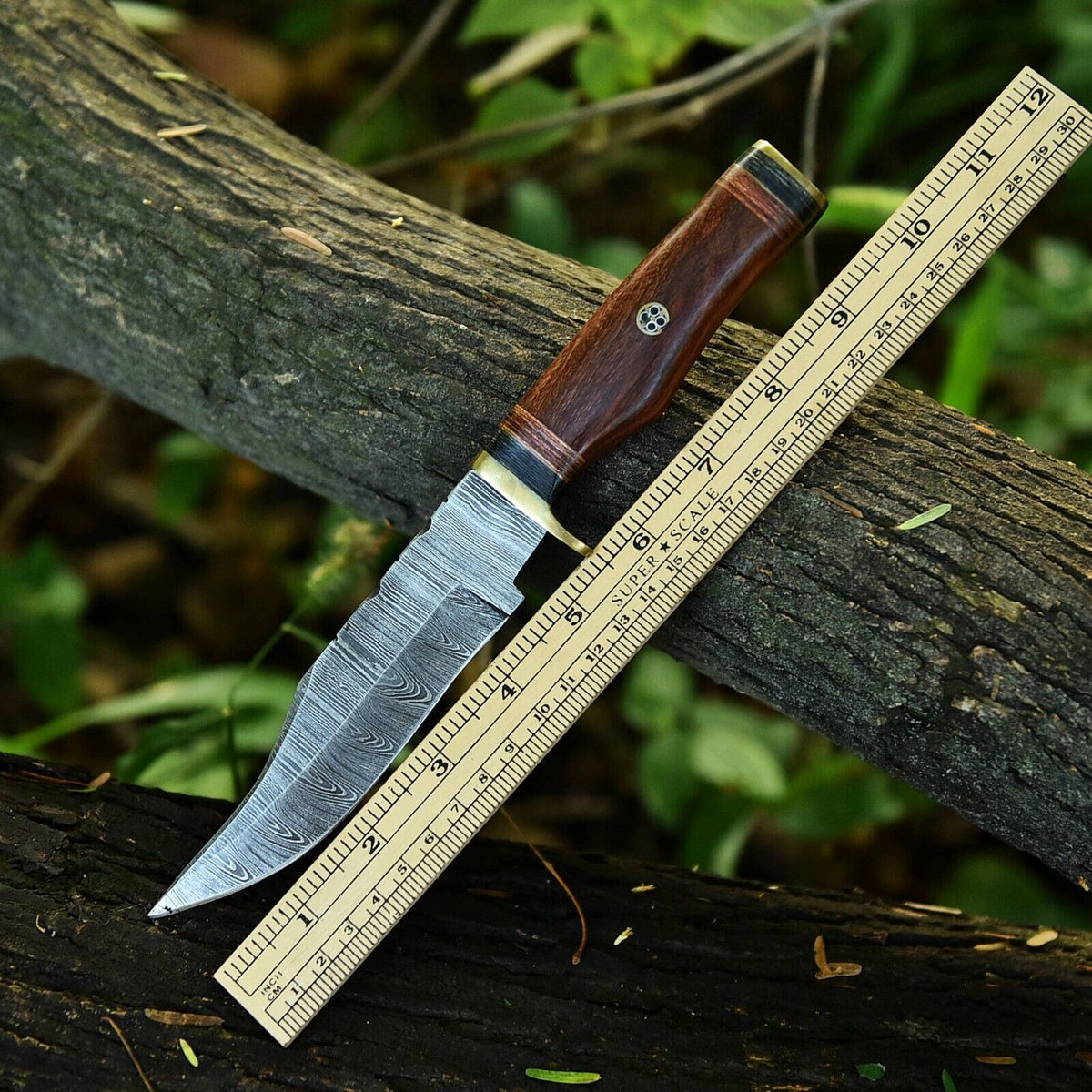 The Brass Guard Pakkawood Hunting Knife | Texan Knives