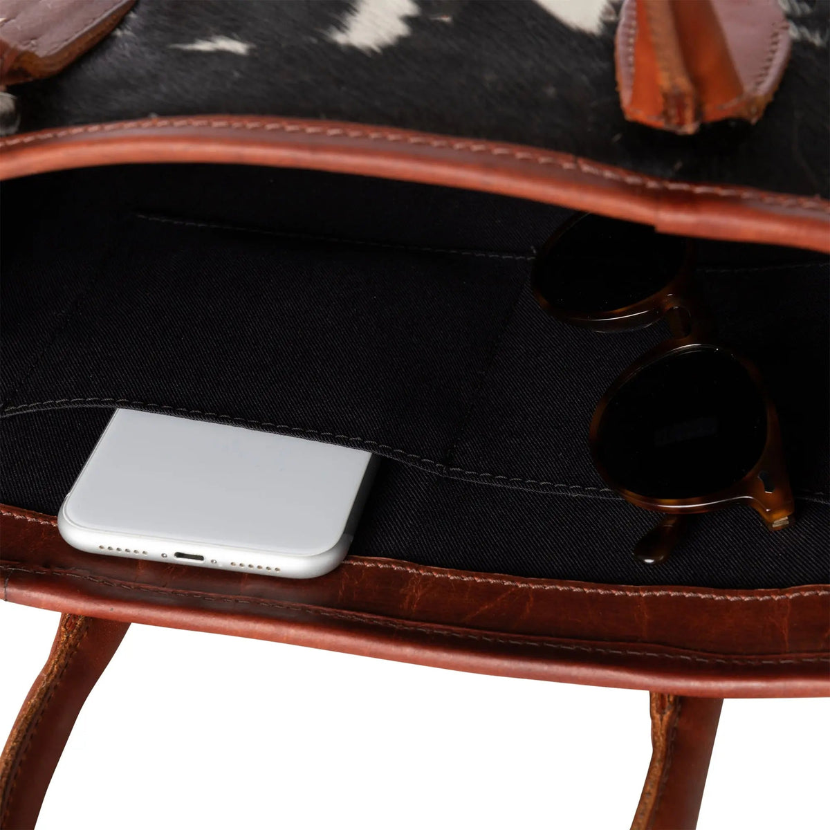 The Hair-on-Hide Cowhide Tote, view 5