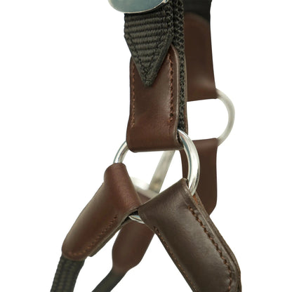 Huntley Nylon Halter and Removable Lead with Snap, Black