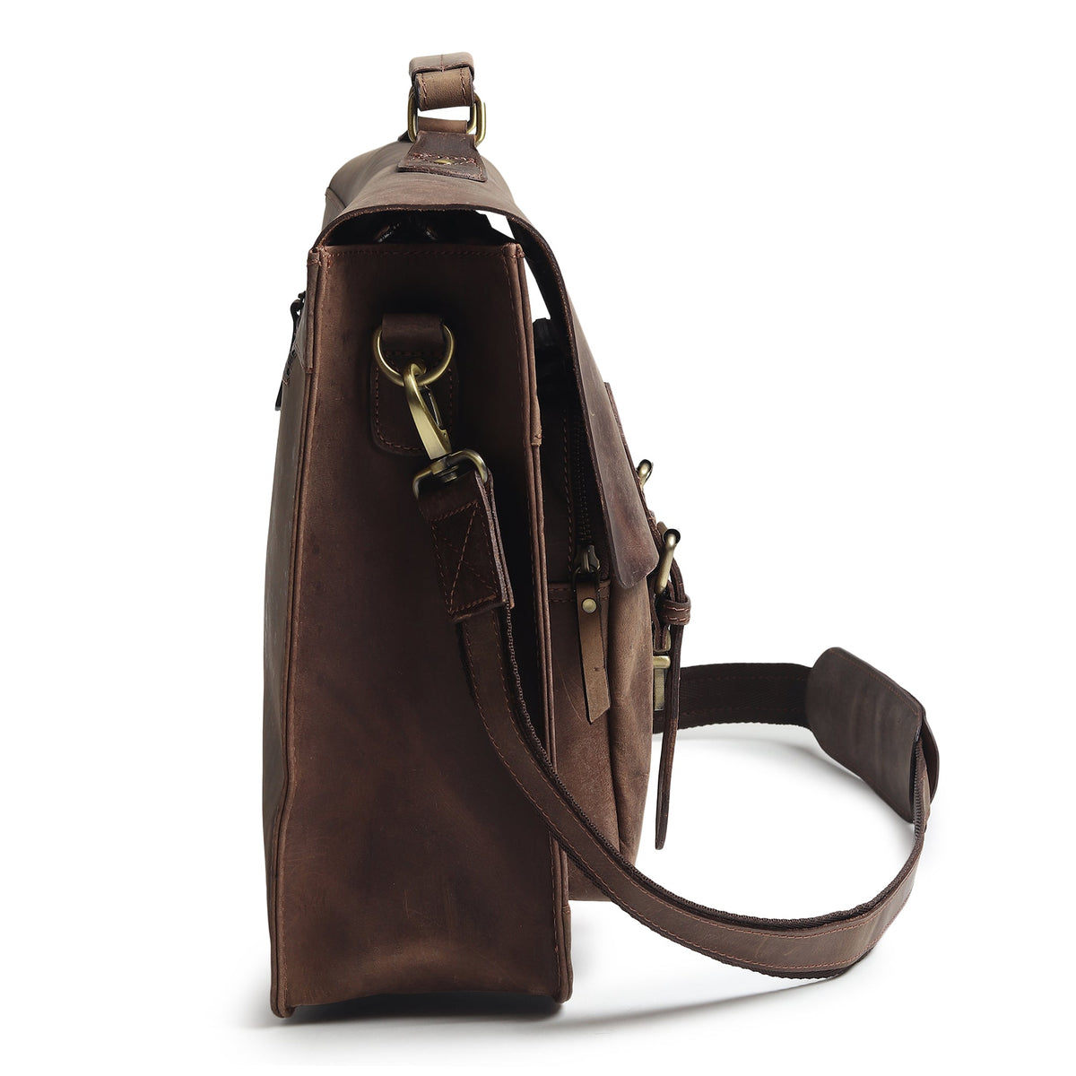 Vintage Brown Buffalo Messenger by Classy Leather Bags, view 4