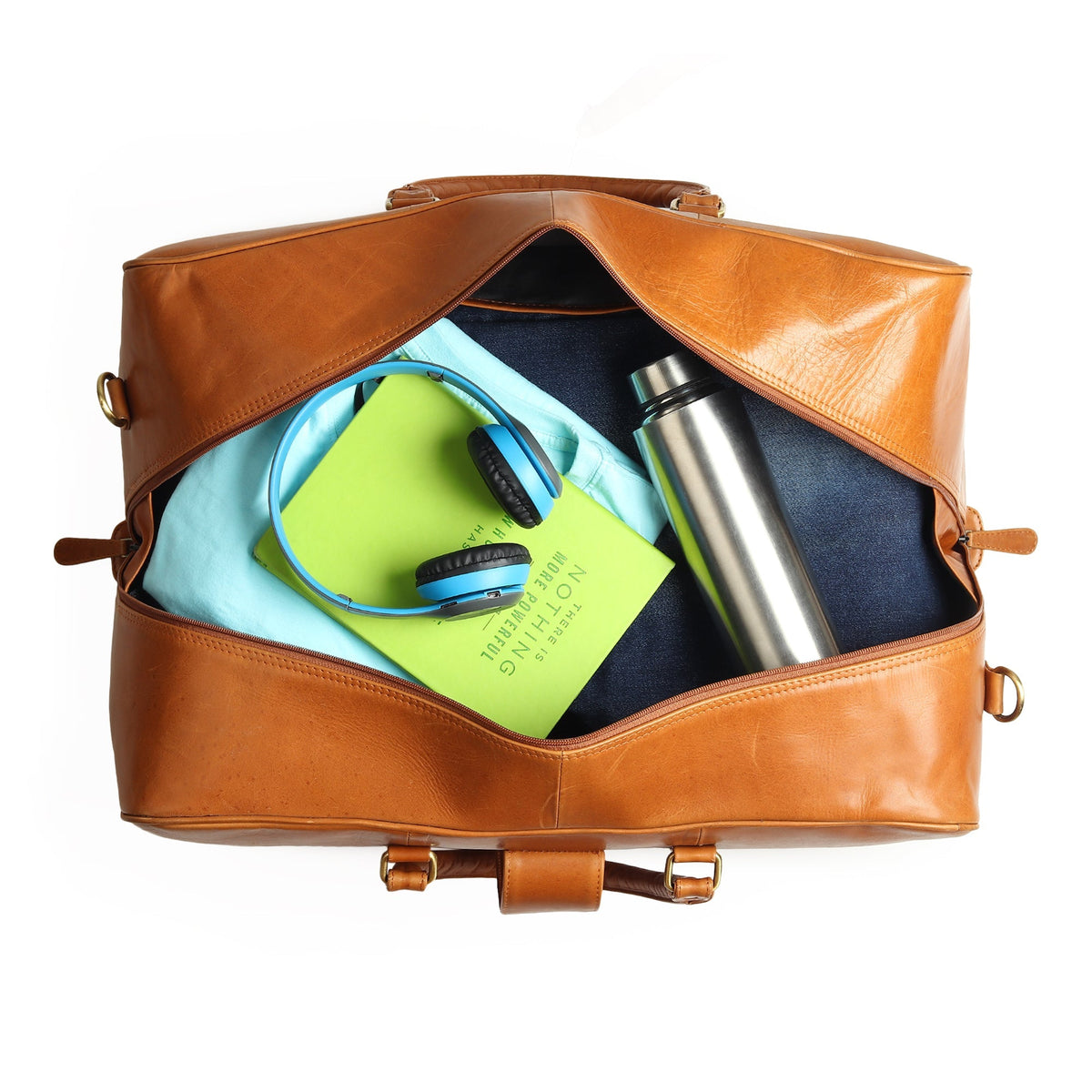Port Blair Tan Duffle by Classy Leather Bags, view 3