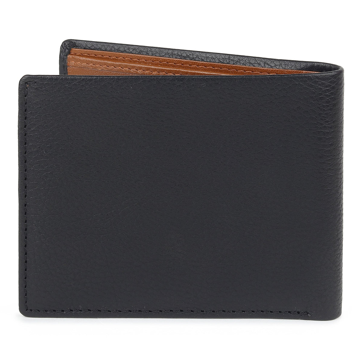 Yellow-Lined Black Wallet by Classy Leather Bags, view 4