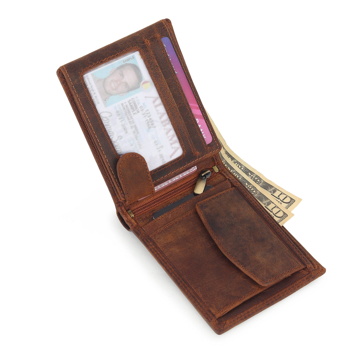 The Hunter Buffalo Leather Wallet, view 3