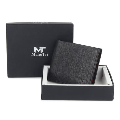 Yellow-Lined Black Wallet by Classy Leather Bags, view 5