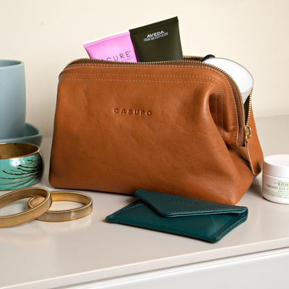 The Natural Leather Toiletry Bag, view 4