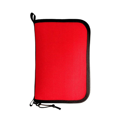 The Fire Hose Dopp Bag, red and black fire hose
