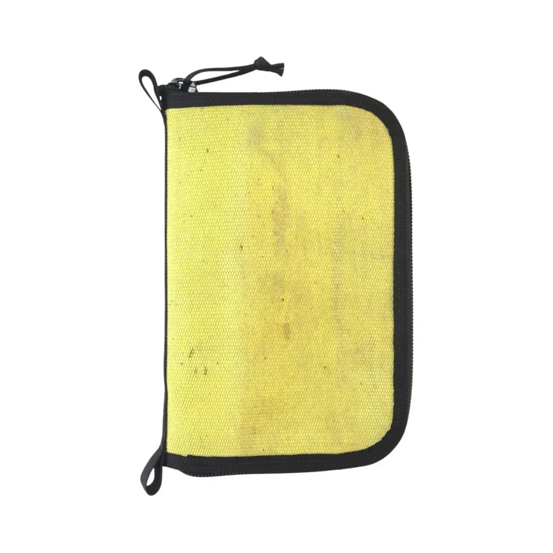 The Fire Hose Dopp Bag, vintage yellow and black fire hose