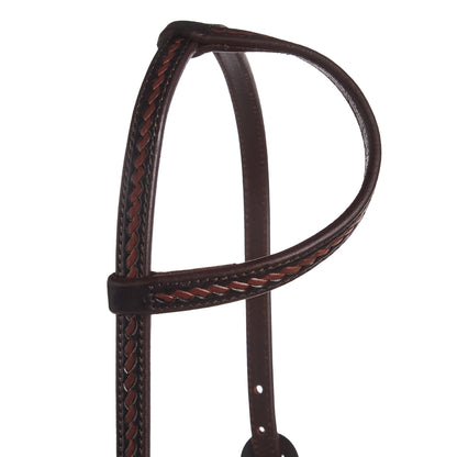 Double Flower Rope-Tooled Headstall, view 4