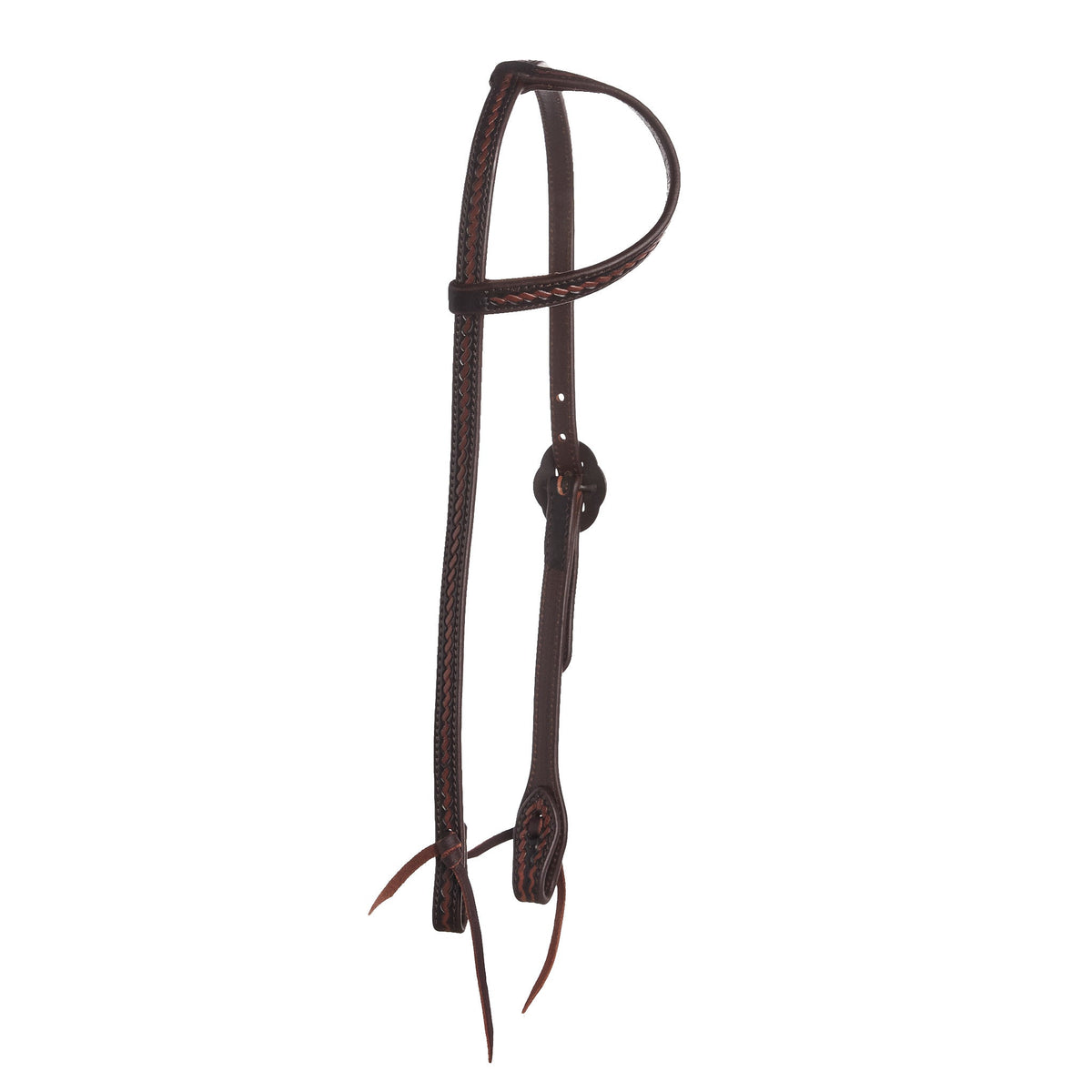 Double Flower Rope-Tooled Headstall, view 2