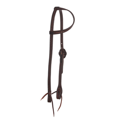 Double Flower Rope-Tooled Headstall, view 2