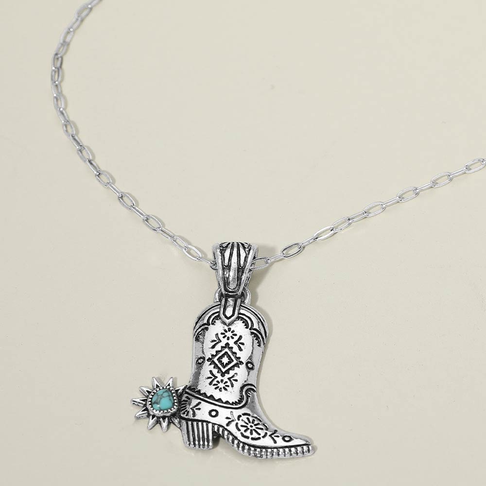 The Cowboy Boot Pendant Necklace