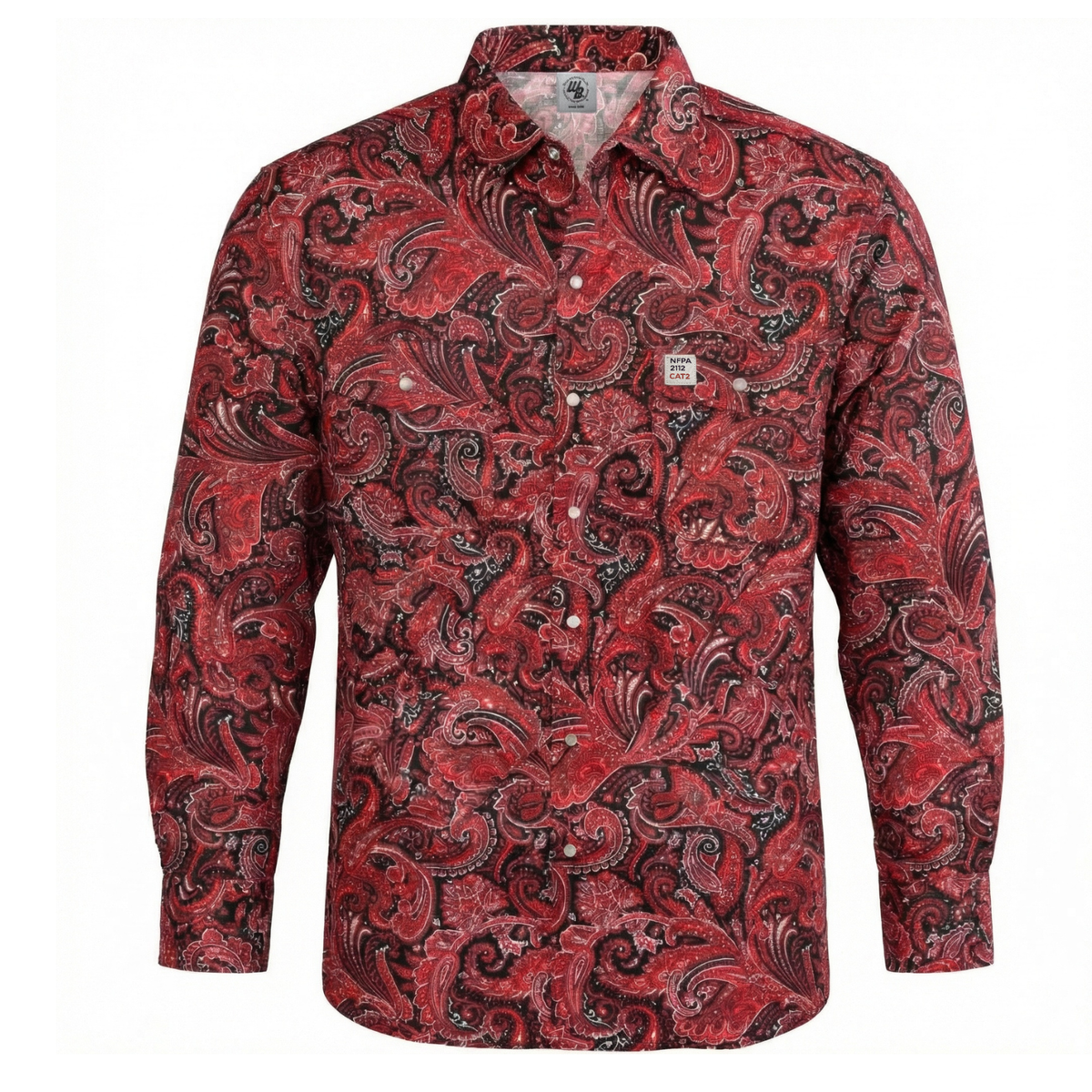 The Red Paisley FR Pearl Snap | WoahBros