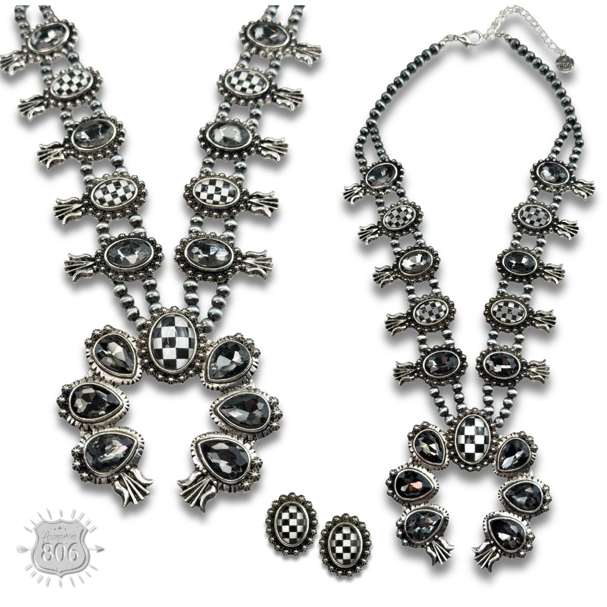 The Checkerboard Squash Blossom Set, view 3