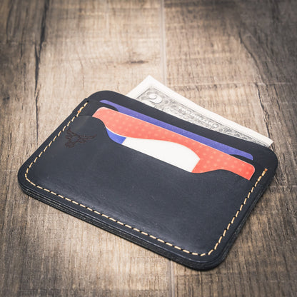 Pflugerville Card Wallet in Black by Bull Sheath Leather