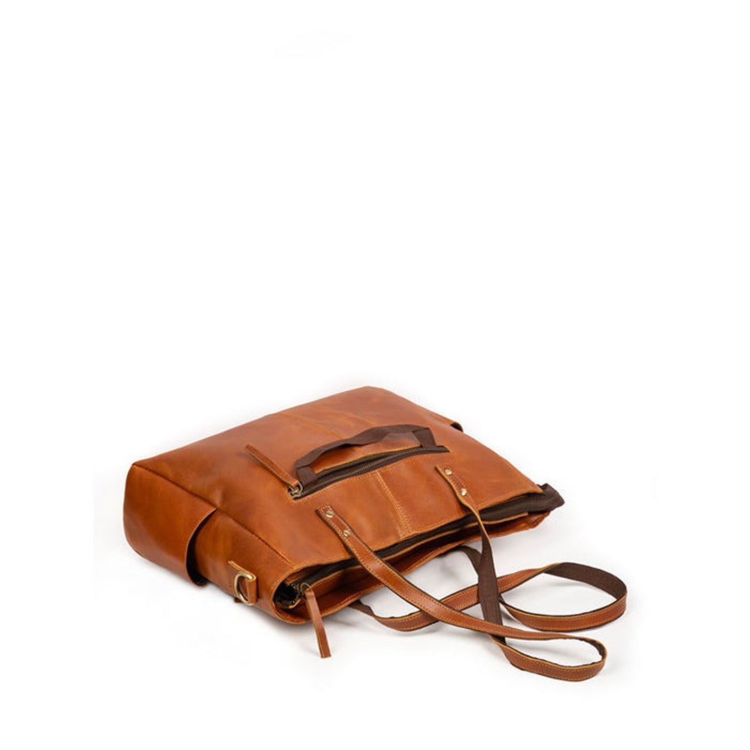 Kodiak Tan Leather Tote by Classy Leather Bags, view 5