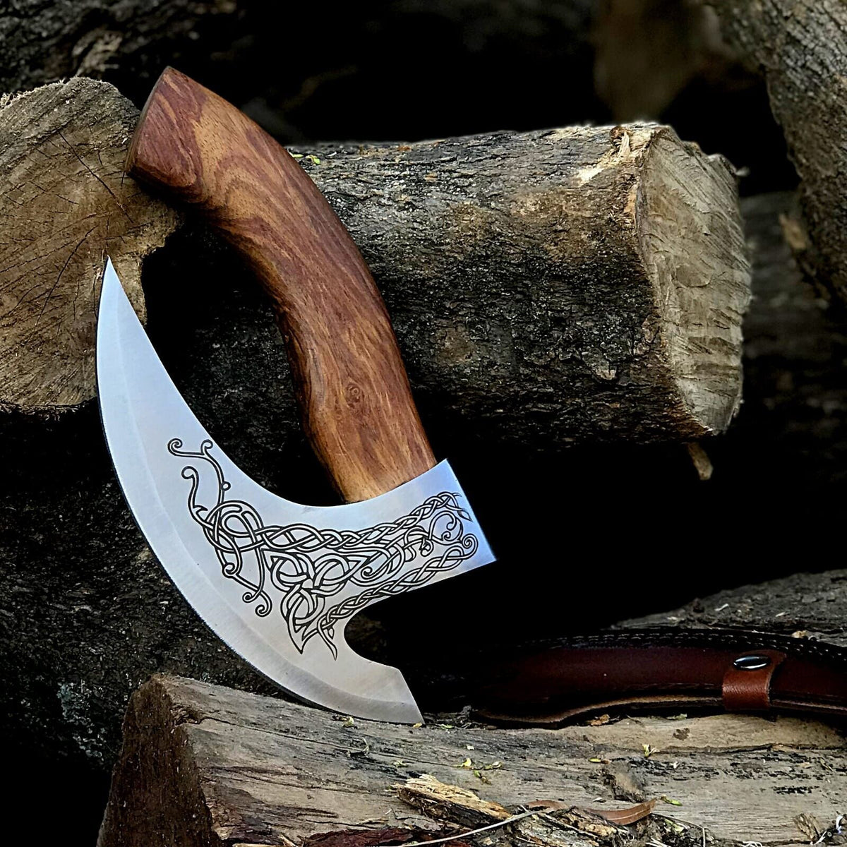 The Engraved Axe Pizza Cutter | Texan Knives