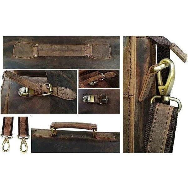 Buffalo Hunter Messenger Bag by Classy Leather Bags, view 3
