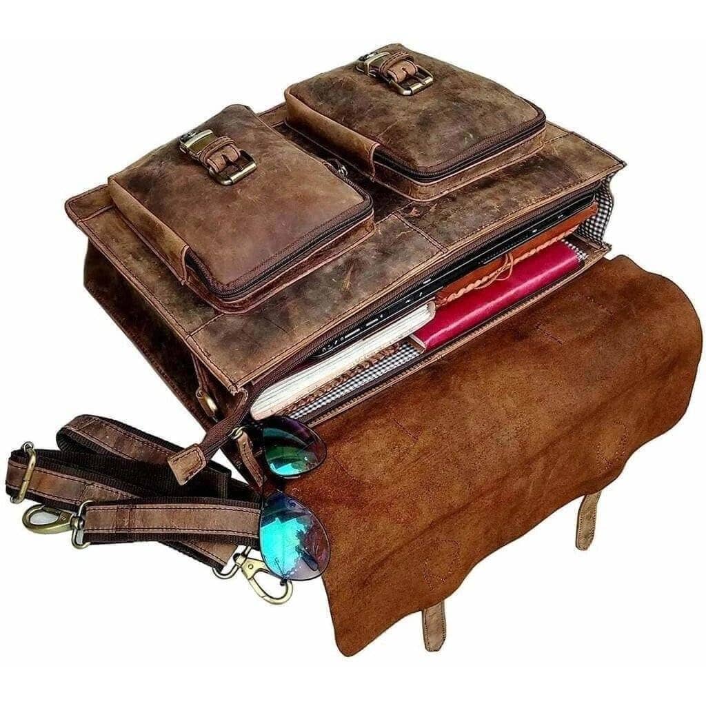Buffalo Hunter Messenger Bag by Classy Leather Bags, view 2