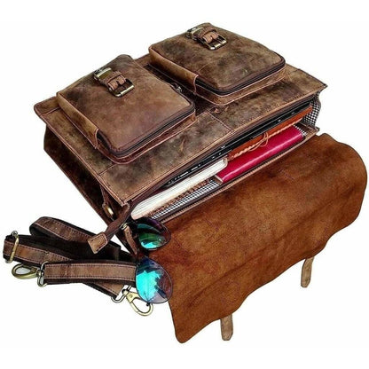 Buffalo Hunter Messenger Bag by Classy Leather Bags, view 2