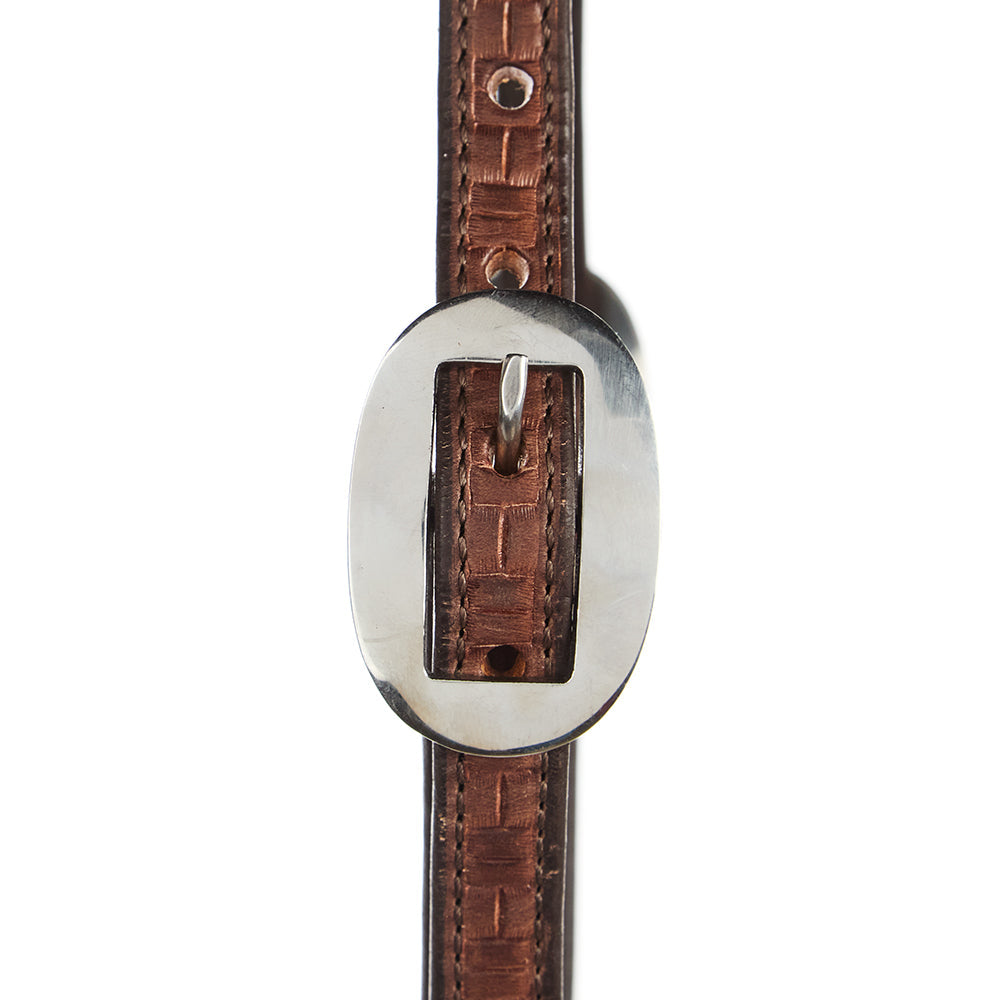 Medium Oil Rope-Tooled Headstall, view 3
