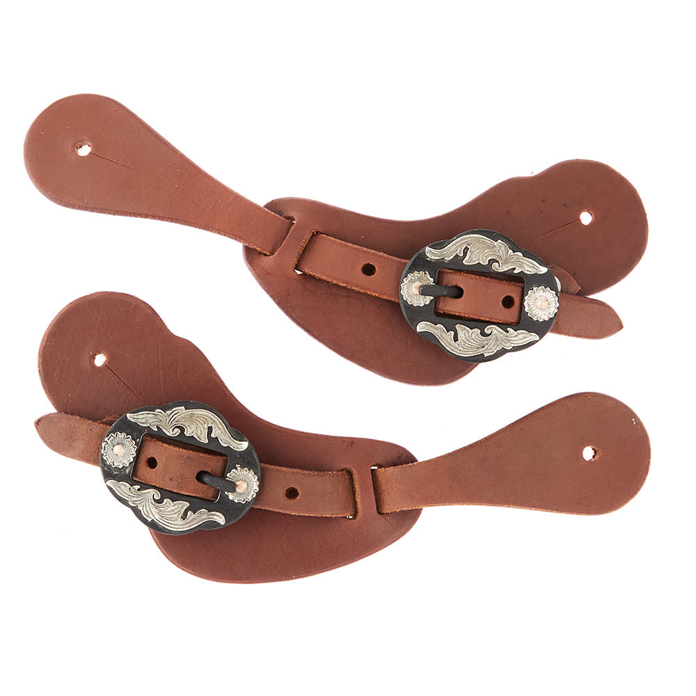 Double Flower Cowboy Spur Straps, Ladies and Youth, view 3