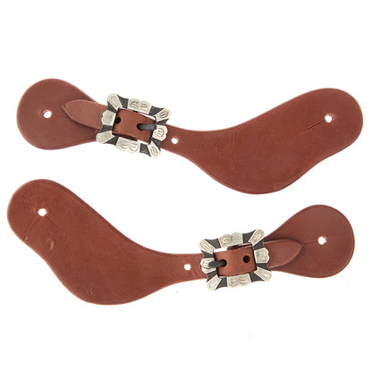 Square Bar Dove Wing Spur Straps, Ladies and Youth, view 3