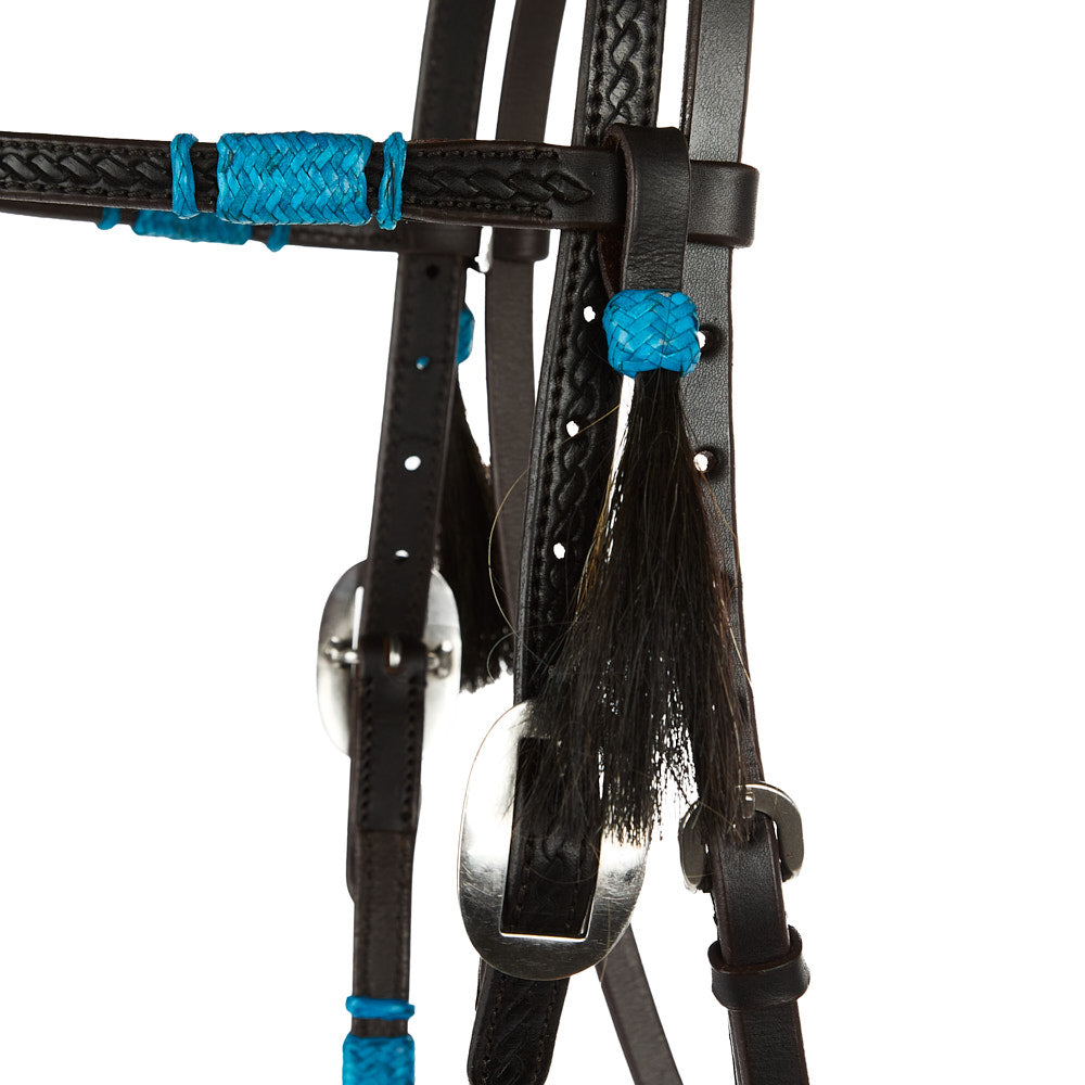 Turquoise Rawhide Browband Headstall, view 6