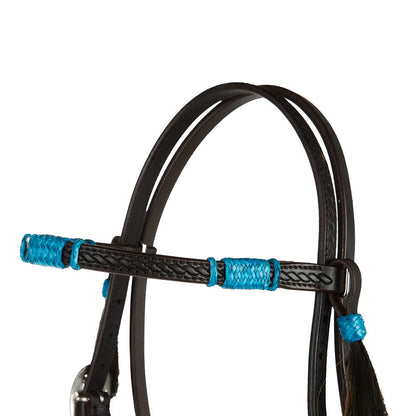 Turquoise Rawhide Browband Headstall, view 7