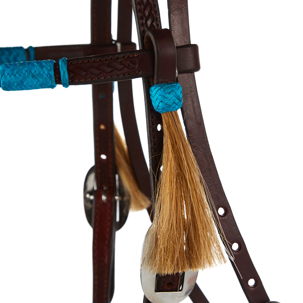 Turquoise Rawhide Browband Headstall, view 4