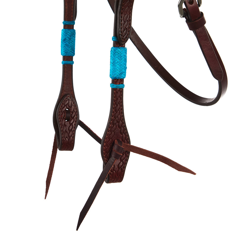 Turquoise Rawhide Browband Headstall, view 5