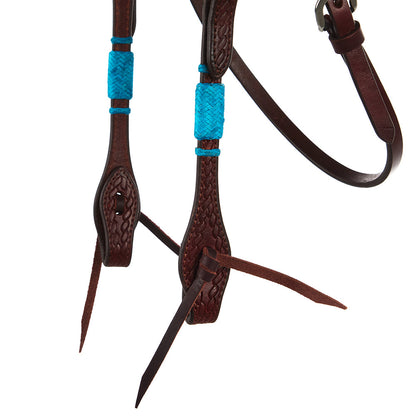 Turquoise Rawhide Browband Headstall, view 5