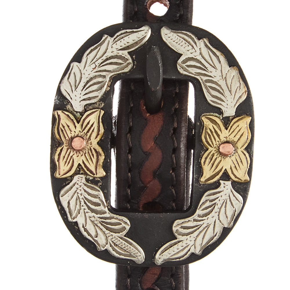 Floral Buckle Rope-Tooled Headstall, view 2
