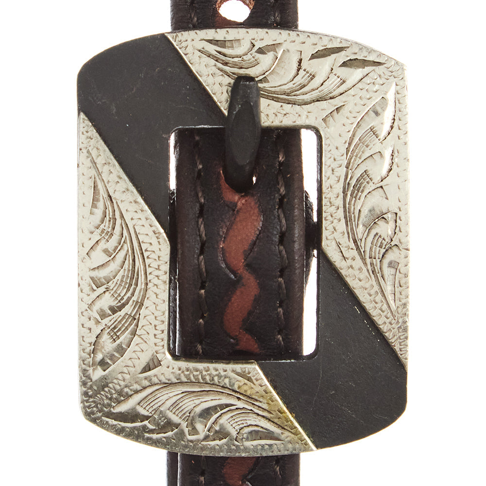 Silver Bar Rope-Tooled Headstall, view 2
