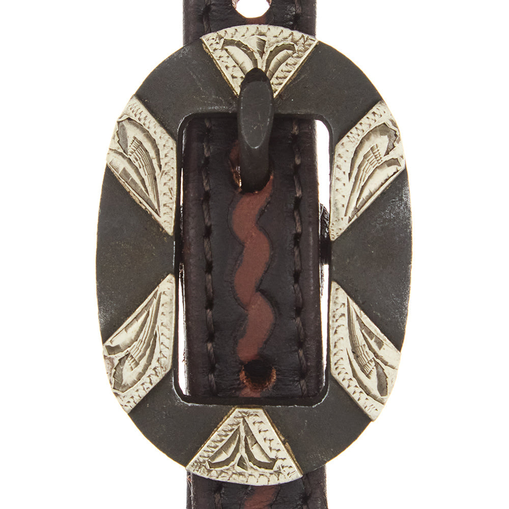 Oval Bar Rope-Tooled Headstall, view 2