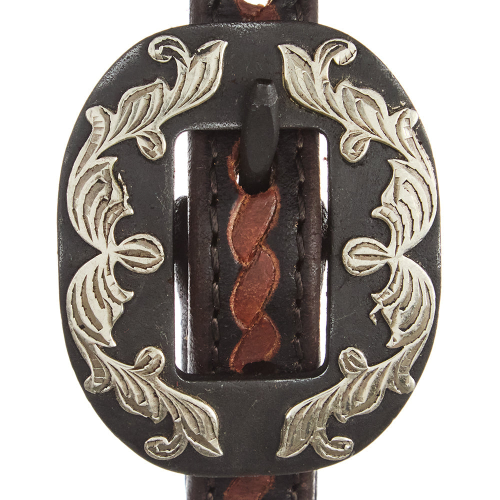 Silver Scroll Rope-Tooled Headstall, view 2