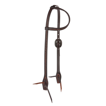 Silver Scroll Rope-Tooled Headstall, view 4
